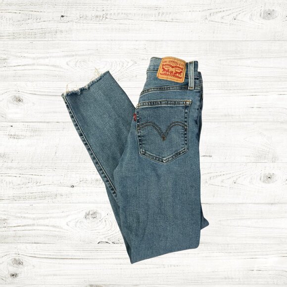 Levis Wedgie Straight Leg Jeans 24 x 28, NIGHT SIGHT - Picture 6 of 6